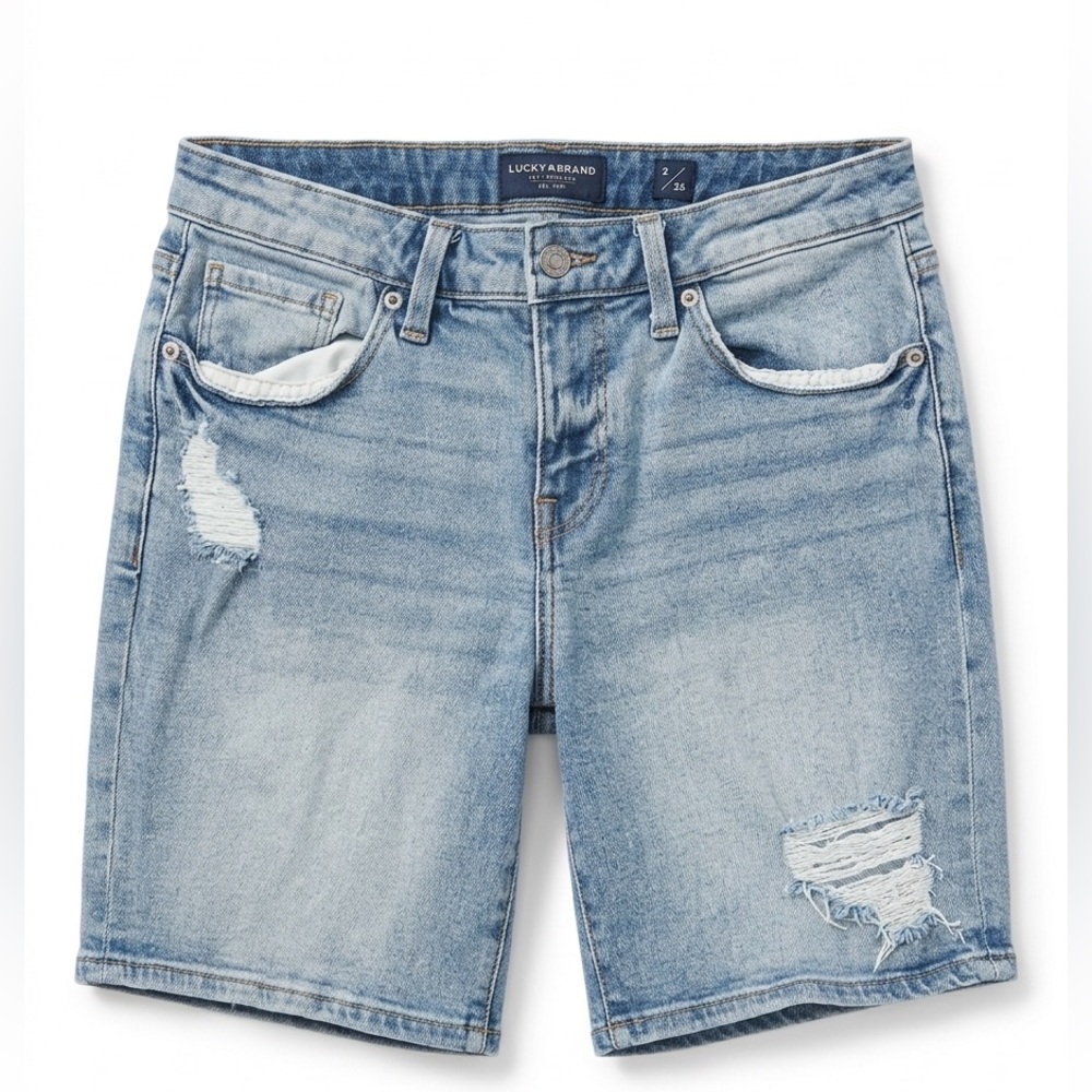Lucky Brand Light Wash Distressed Denim‎ Shorts